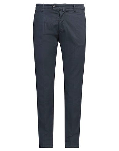 LUIGI BORRELLI NAPOLI Casual trouser Midnight blue 63% Cotton, 35% Linen, 2% Elastane