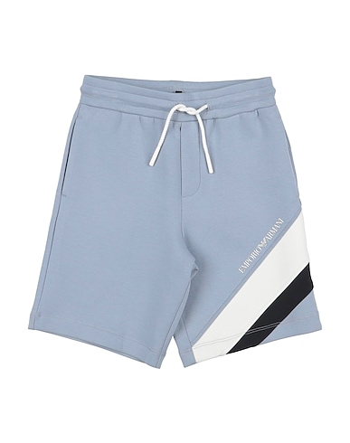 EMPORIO ARMANI Shorts & Bermuda BLU CHIARO 77% Cotton, 19% Polyester, 4% Elastane