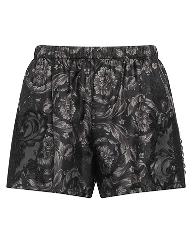 VERSACE Shorts & Bermuda NERO 100% Silk, Cotton, Viscose