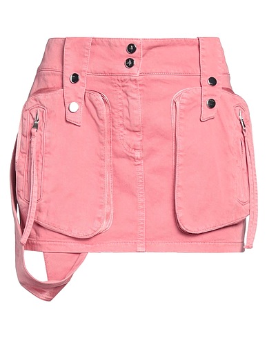 BLUMARINE Denim skirt Pink 100% Cotton, Viscose