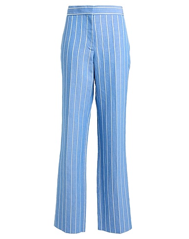 STELLA McCARTNEY Casual trouser Azure 56% Viscose, 44% Linen