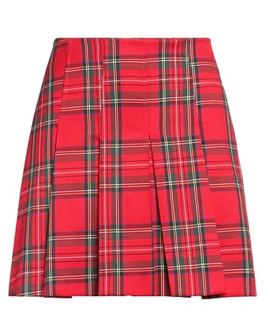 VICOLO Mini skirt Red 76% Polyester, 21% Viscose, 3% Elastane