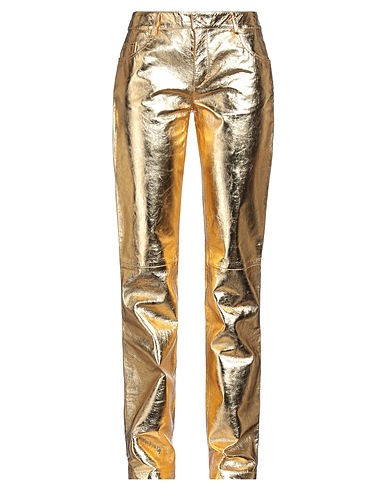 BLUMARINE Casual trouser Gold Sheepskin