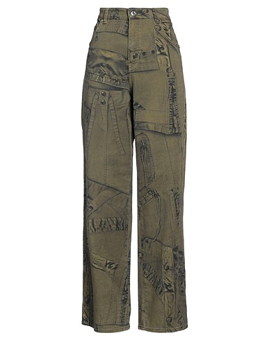 BLUMARINE Casual pants Military green 98% Cotton, 2% Elastane