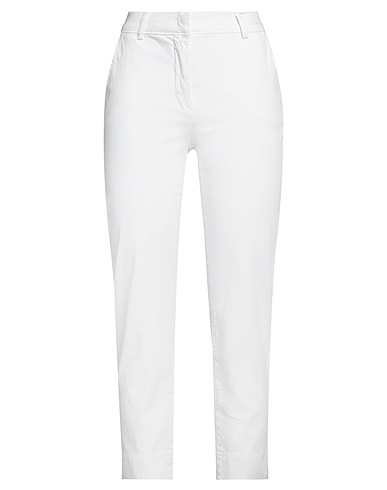 BRUNO MANETTI Casual pants White 85% Cotton, 12% Elastomultiester, 3% Elastane