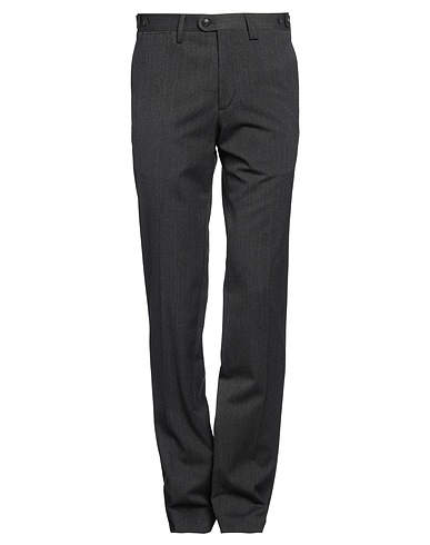 FLORENTINO Casual pants Charcoal 40% Polyester, 35% Wool, 23% Cotton, 2% Elastane
