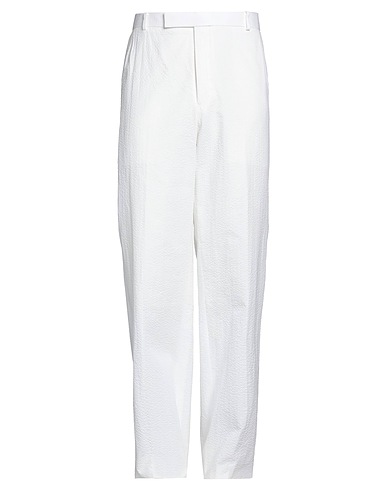 THOM BROWNE Casual trouser White 100% Cotton