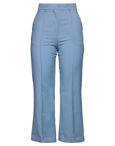 LANVIN Casual trouser Light blue 100% Virgin Wool