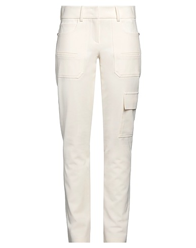 GENNY Pantalone Avorio 53% Poliestere, 43% Lana Vergine, 4% Elastan