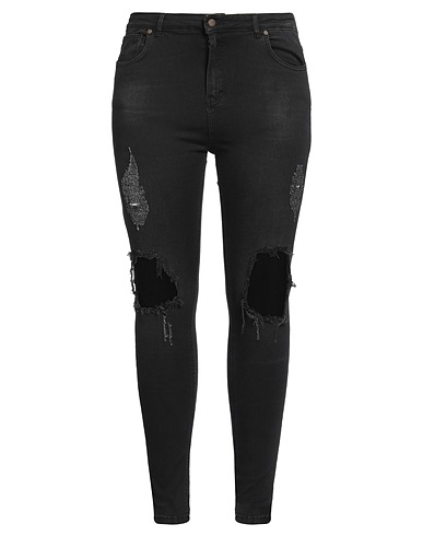 GIANNI KAVANAGH Denim pants Black 90% Cotton, 6% Polyester, 4% Elastane