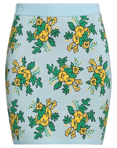KENZO Mini skirt Sky blue 100% Wool