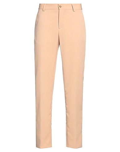 DANIELE ALESSANDRINI HOMME Casual pants Beige 88% Polyester, 12% Elastane