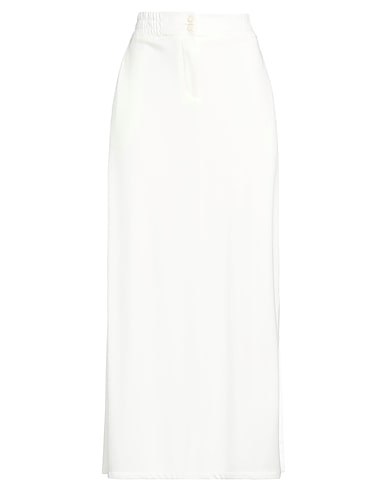 NENETTE Maxi Skirts Off white 62% Polyester, 33% Viscose, 5% Elastane