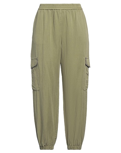 BAZAR DELUXE Pantalone Verde militare 74% Tencel™, 26% Lino