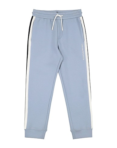 EMPORIO ARMANI Casual pants Light blue 77% Cotton, 19% Polyester, 4% Elastane