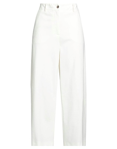 FABIANA FILIPPI Casual trouser White 57% Cotton, 39% Polyamide, 4% Elastane