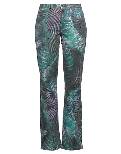 ANGELO MARANI Casual pants Deep teal 98% Cotton, 2% Elastane