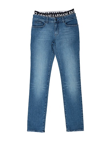 EMPORIO ARMANI Denim pants Blue 99% Cotton, 1% Elastane, Polyamide, Polyester