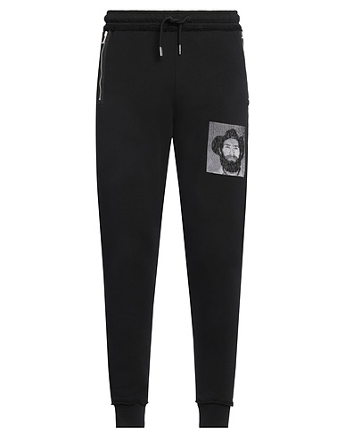 MARCELO BURLON Casual trouser Black 100% Cotton, Elastane, Polyester