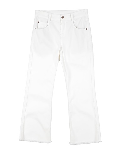 BRUNELLO CUCINELLI Denim trousers White 87% Cotton, 10% Elastomultiester, 3% Elastane, Brass