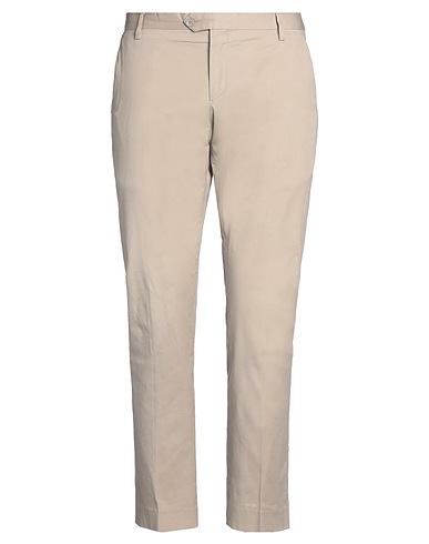 VIACARACCIOLO Casual trouser Khaki 98% Cotton, 2% Elastane