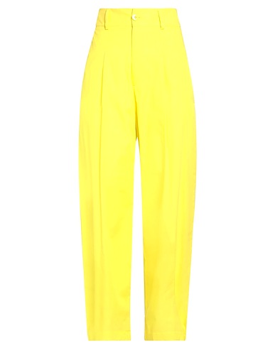 VICOLO Casual pants Yellow 62% Acetate, 38% Viscose