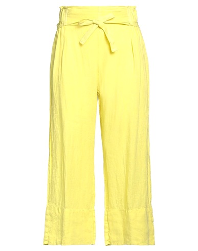 DEHA Casual pants Yellow 100% Linen