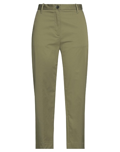 NINE IN THE MORNING Pantalone Verde militare 98% Cotone, 2% Elastan