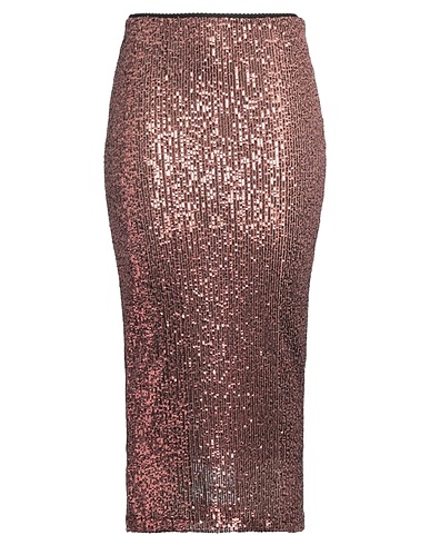 MERCI ITALIA Midi skirt LOVE EDITION Bronze 93% Polyester, 7% Elastane