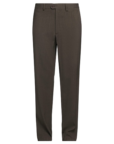 FLORENTINO Casual trouser Military green 60% Wool, 40% Polyester