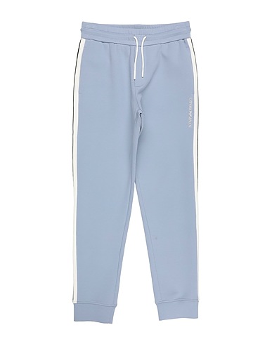 EMPORIO ARMANI パンツ ライトブルー コットン 77% / ポリエステル 19% / ポリウレタン 4%