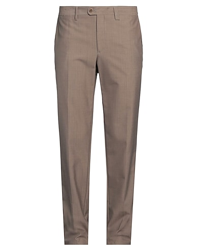 FLORENTINO Casual trouser Light brown 55% Polyester, 45% Wool