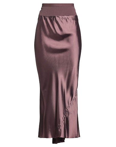 RICK OWENS Long skirt Plum 100% Cupro, Cotton, Polyamide