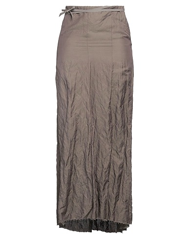 ANN DEMEULEMEESTER Long skirt Khaki 48% Cotton, 38% Viscose, 14% Metallic fiber