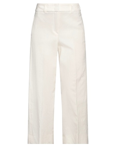 SEDUCTIVE Casual pants Ivory 68% Linen, 20% Polyester, 8% Viscose, 4% Elastane