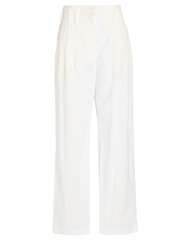 GENNY Casual trouser White 79% Cotton, 21% Polyamide