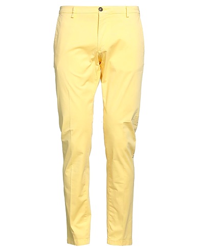 JOHNNY LAMBS Casual trouser Yellow 98% Cotton, 2% Elastane