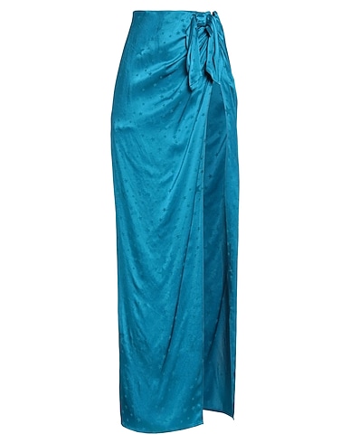 HOUSE OF AMEN Long skirt Deep teal 58% Acrylic, 42% Viscose