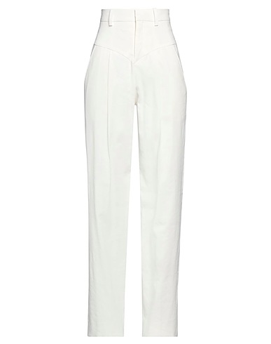 ISABEL MARANT Casual trouser White 58% Hemp, 39% Viscose, 3% Elastane