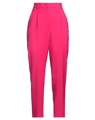MANUEL RITZ Casual pants Magenta 100% Virgin Wool