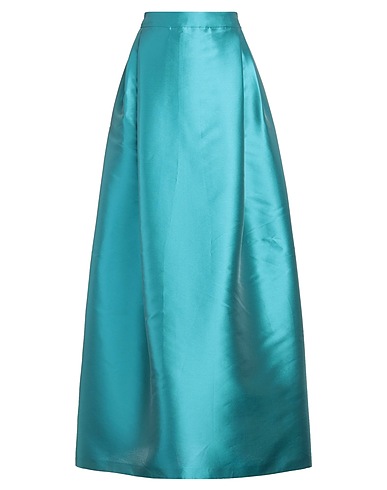ALBERTA FERRETTI Maxi Skirts Turquoise 85% Polyester, 15% Silk