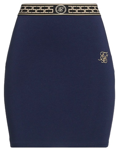SIKSILK Mini skirt Midnight blue 95% Cotton, 5% Elastane