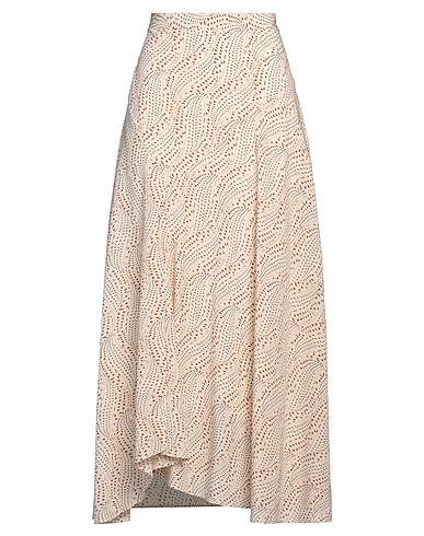 ISABEL MARANT Maxi Skirts Beige 91% Silk, 9% Elastane