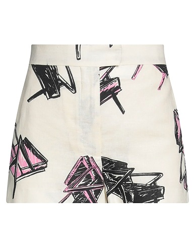 MSGM Shorts & Bermudas Cremeweiß 53% Leinen, 47% Baumwolle