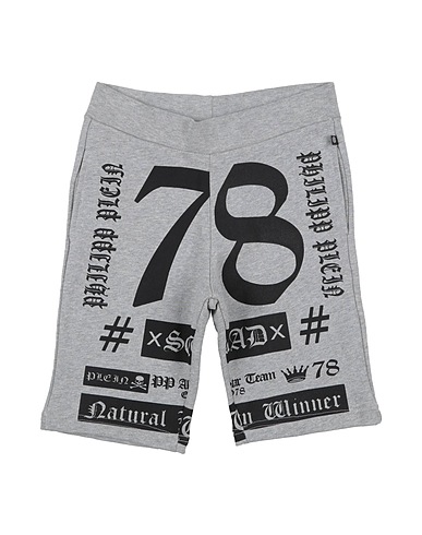 PHILIPP PLEIN Shorts & Bermuda Grey 100% Cotton