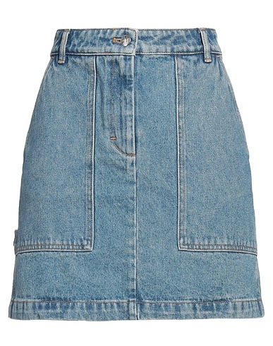 MAISON KITSUNÉ Denim skirt Blue 100% Cotton