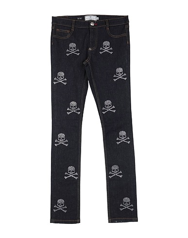PHILIPP PLEIN Denim trousers 98% Cotton, 2% Elastane