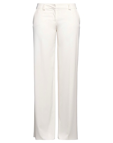 VERSACE JEANS COUTURE Casual trouser Ivory 92% Polyester, 8% Elastane