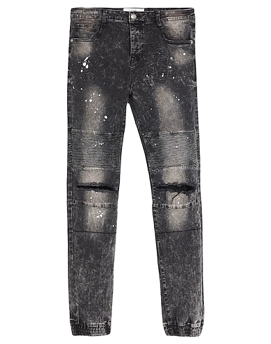 SIXTH JUNE Denim trousers Black 72% Cotton, 24% Polyester, 2% Elastane, 2% Viscose