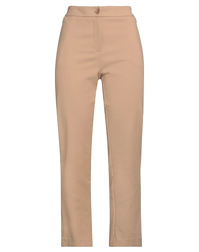 ANGELO MARANI Casual trouser Sand 48% Cotton, 45% Polyamide, 7% Elastane